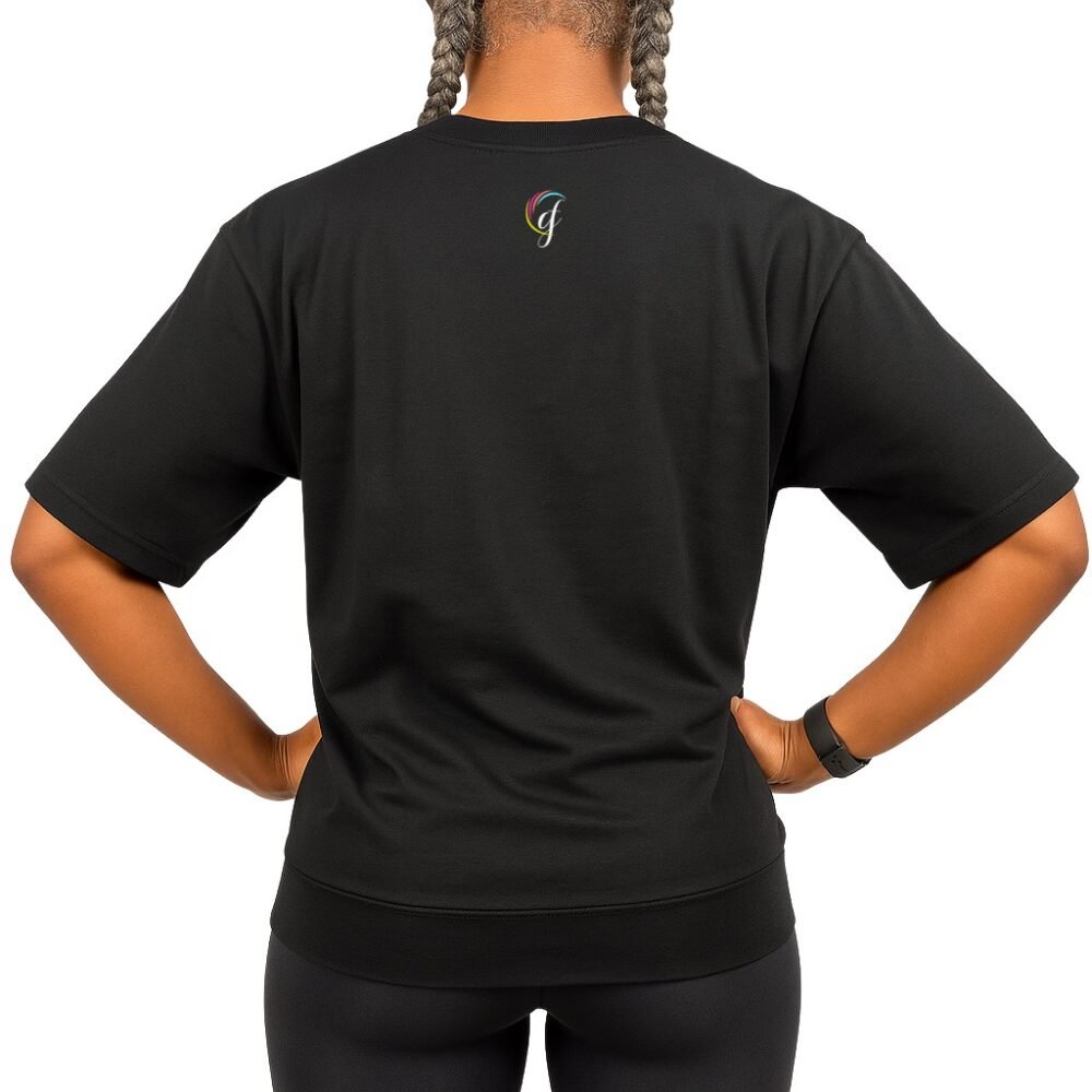 CrushedFit Black Relaxed-Fit Tee Shirt - Image 2