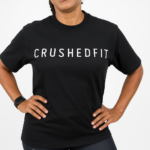 CrushedFit Black Relaxed-Fit Tee Shirt